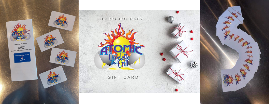 Atomic Omlette and Grill Gift Cards for Christmas